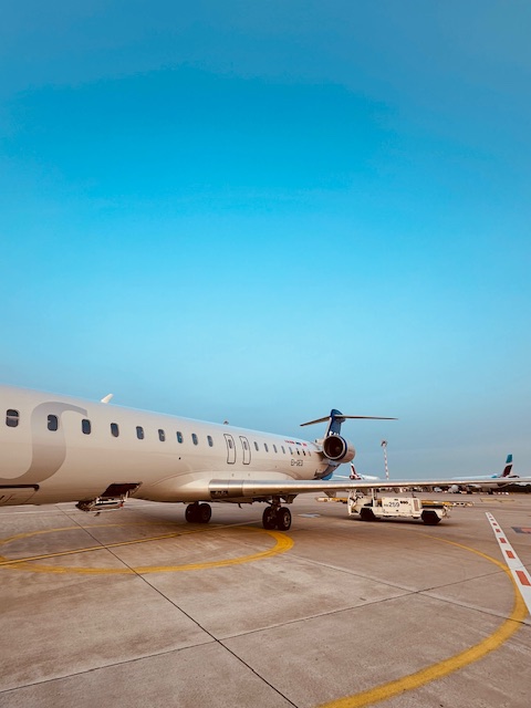 Flugzeug Richtung Koppenhagen