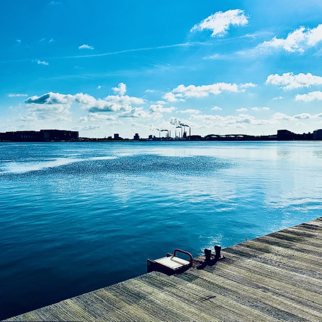 Der alte Hafen von Aalborg bei bestem Wetter.