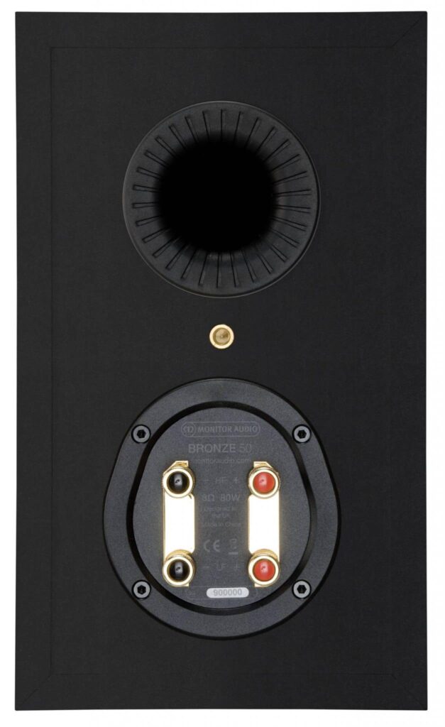 Rückansicht mit Bi-Wiring- Anschluss-Terminal