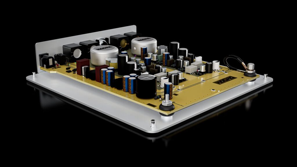 Platine und Innen Ansicht der Compact Phono von Nagra